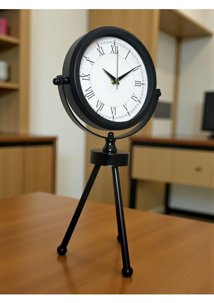 Zentime Siyah Zarif Üç Ayaklı Masa Saati modelleri