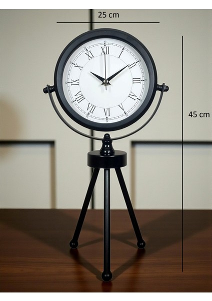 Zentime Siyah Zarif Üç Ayaklı Masa Saati indirimleri