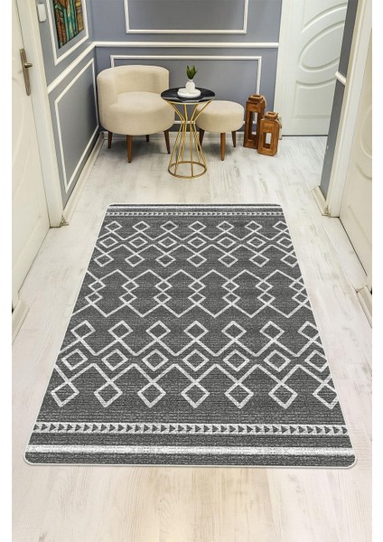 Parlak Parlak Kadife Kumaş Dijital Baskı Etnik Desenli Dot Kaymaz Tabanlı Halı Kumaş Dijital Baskı Dot Kaymaz Tabanlı Mutfak Halısı H0002