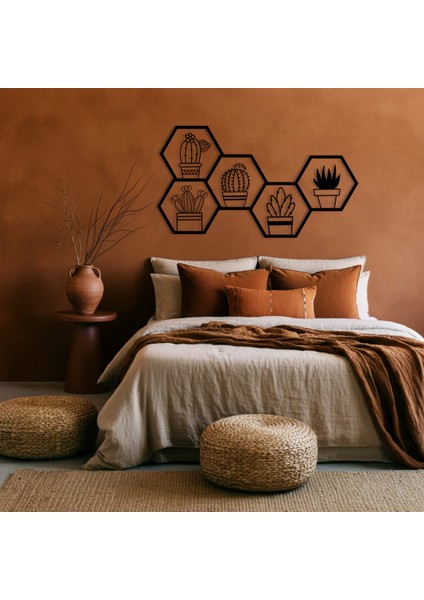 Hexaart Çiçek Bahçesi Temalı Ahşap Duvar Tablosu fırsatları