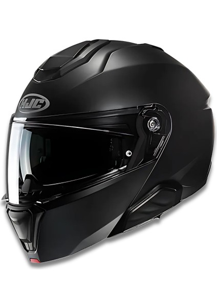 I91 Mat Siyah Çene Açılır Motosiklet Kaskı - Semi Flat Black Xl