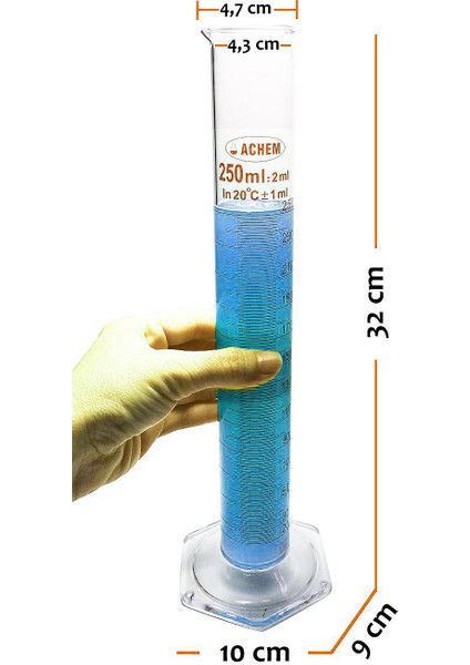0-20 Bomemetre Hidrometre 250ML Cam Mezür ve GM1311 Prob Termometre Seti Kaliteli fırsatları