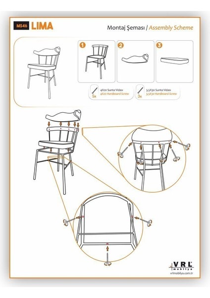 Lima Metal Mutfak Cafe Sandalyesi fiyatları