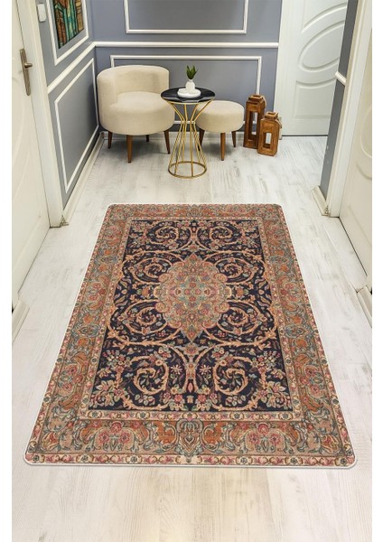 Klasik Desen Dijital Baskı Kaymaz Taban Halı H1027