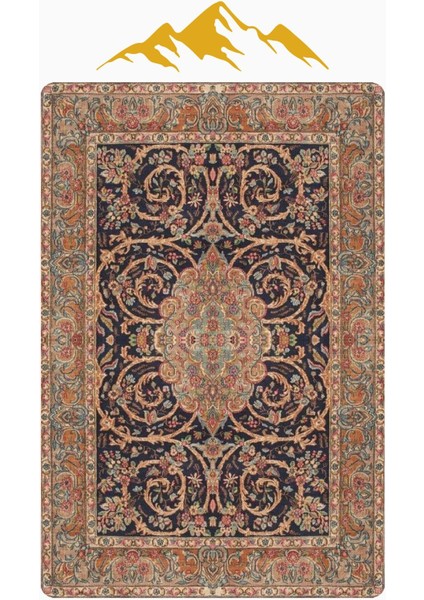 Klasik Desen Dijital Baskı Kaymaz Taban Halı H1027 modelleri