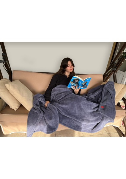 Wellsoft Tek Kişilik Battaniye |antrasit | 150X200 cm modelleri