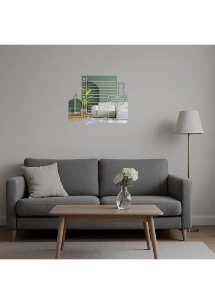 Renkli Kağıtlar ve Tutkal Duvar Aynalı Tablosu 94,2 cm x 79,4 cm - 18639-6603 indirimleri