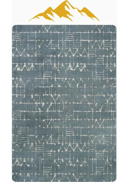 Etnik Desenli Süngerli Kaymaz Dot Taban Dijital Baskı Halı H1070 modelleri