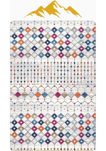 Etnik Desenli Dijital Baskı Kaymaz Taban Halı H1109 modelleri