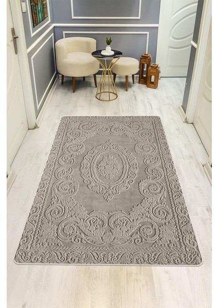 Klasik Desen Dijital Baskı Kaymaz Taban Halı H1105