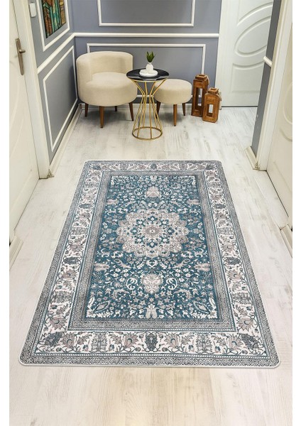 Parlak Kadife Kumaş Dijital Baskı Klasik Desenli Dot Kaymaz Tabanlı Halı H0823 fiyatları