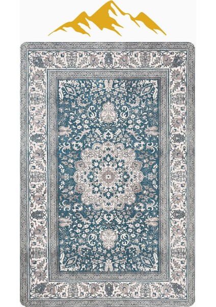 Parlak Kadife Kumaş Dijital Baskı Klasik Desenli Dot Kaymaz Tabanlı Halı H0823 modelleri