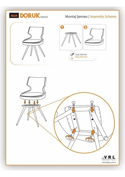 Doruk Metal Mutfak Cafe Sandalyesi fiyatları