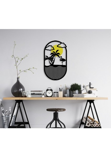 Flamingo Glow Dekoratif Metal Duvar Tablosu fırsatları