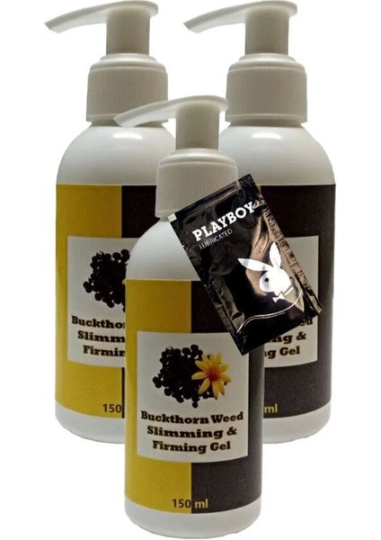 Süper Buck Thorn Weed Slimming Bacak Bel Bakım Masaj Kremi 3X150 ml + 1 Adet Jel ile