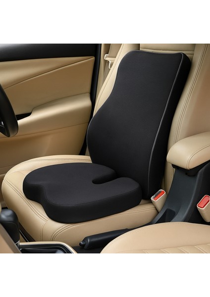 Ofiste ve Arabada Rahatlık Sağlayan Visco Destek Bel ve Oturma Minderi