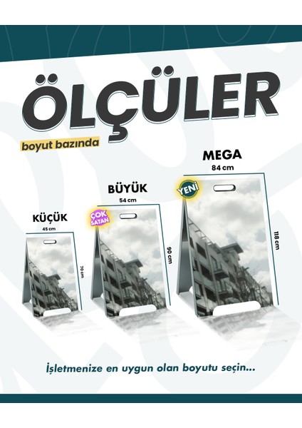 Kişiselleştirilebilir Ayaklı Metal Reklam Tabelası – Çift Taraflı Dış Mekan Tanıtım Panosu – Kafe, Restoran ve Mağazalar Için Kolay Kurulumlu Dayanıklı Işletme Tabelası