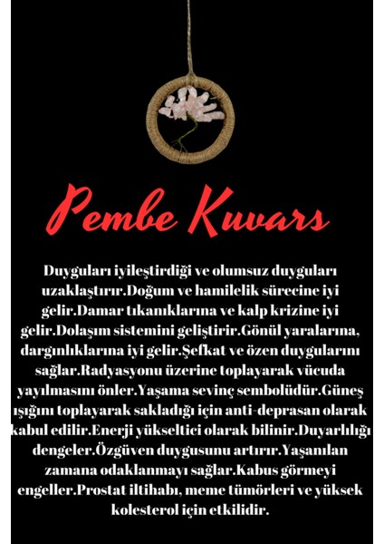 Sertifikalı Pembe Kuvars Doğal Taş El Yapımı Duvar Süsü & Araba Süsü & Kapı Süsü fiyatları