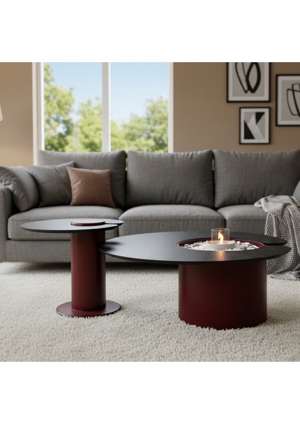 Monza Şömineli Ikili Orta Sehpa Seti indirimleri