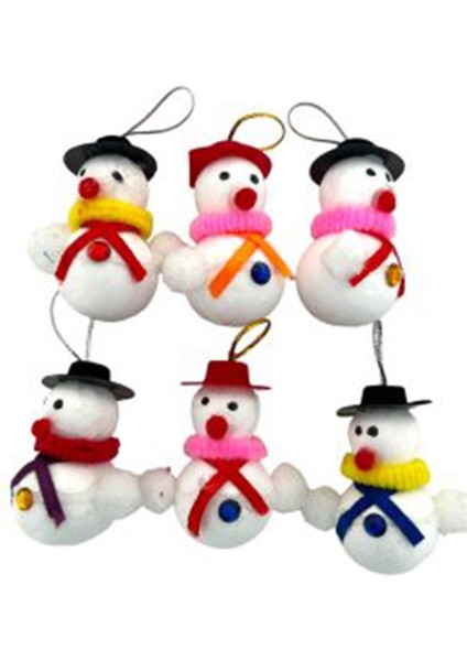 Yılbaşı Ağaç Süsleme Seti Kardan Adam 6 Adet Ağaç Süsü fiyatları