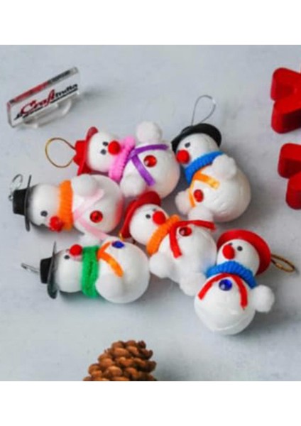 Yılbaşı Ağaç Süsleme Seti Kardan Adam 6 Adet Ağaç Süsü modelleri