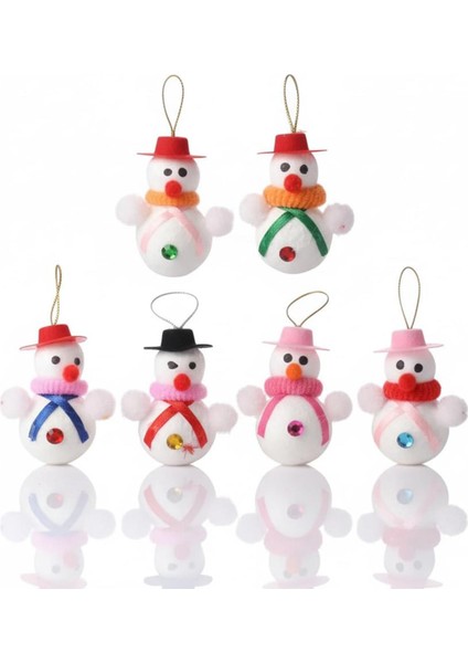 Yılbaşı Ağaç Süsleme Seti Kardan Adam 6 Adet Ağaç Süsü fırsatları