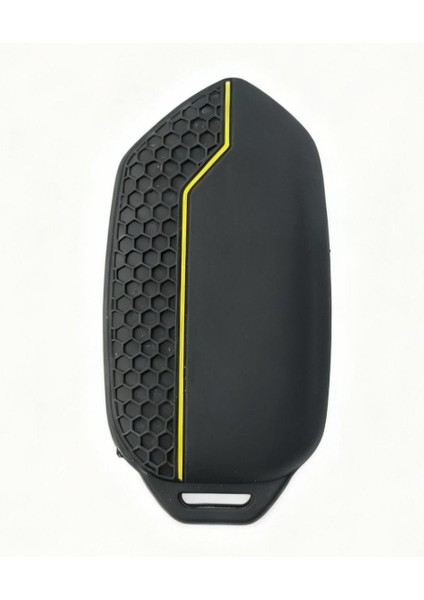 Togg T10X T10F Akıllı Anahtar Kılıfı, 3 Tuşlu, Petek Desenli Sarı Çizgili fiyatları