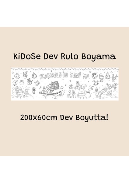 Eğitici Yeni Yıl Rulo Boyama Etkinliği - Yılbaşı Boyama - Yılbaşı Etkinlik - Christmas Boyama fiyatları