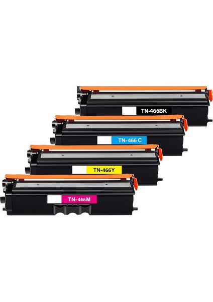 TN-466 (TN466) Brother HL-L8260CDW, HL-L8360CDW Yazıcı Uyumlu 4 Renk Çipli Muadil Toner Seti