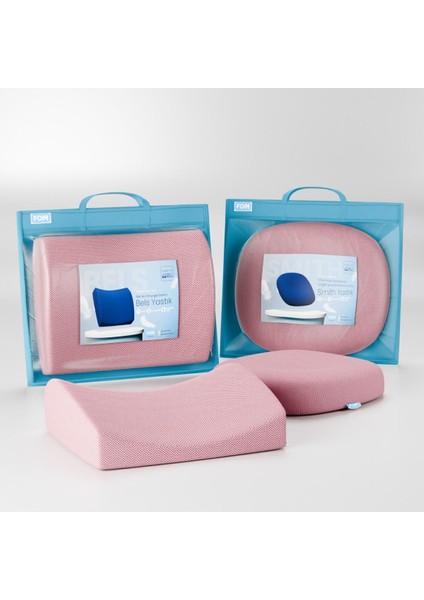 Visco Oturma ve Bel Destek Seti, Rahat ve Ortopedik Konfor