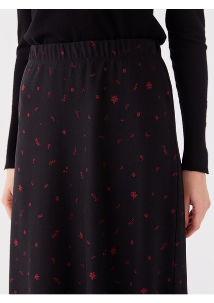 Yeni Sezon Beli Lastikli Çiçekli Kadın Etek modelleri