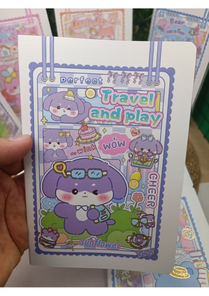 Sanrio Kawaii Anime Baskılı ve Diğer Figür Baskılı Rengarenk Defterler Renkli Sayfalar Hediyelik 1AD