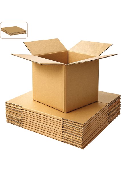 30X30X30 10ADET 1.kalite 6mm Kalın Boş Karton Koli-Kutu (Küçük Eşya-Ev Taşıma-Çeyiz-Depolama-Nakliye)