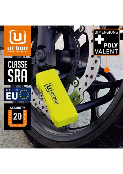 UR85120Y Motosikletler Için Yüksek Güvenlikli U Kilidi Sra Onaylı modelleri