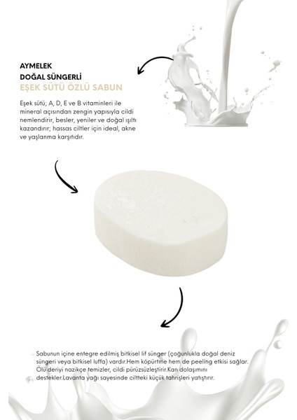 Eşek Sütü Özlü Süngerli Doğal Güzellik Sabunu Cilt Kırışıklık Önleyici Etkili fiyatları