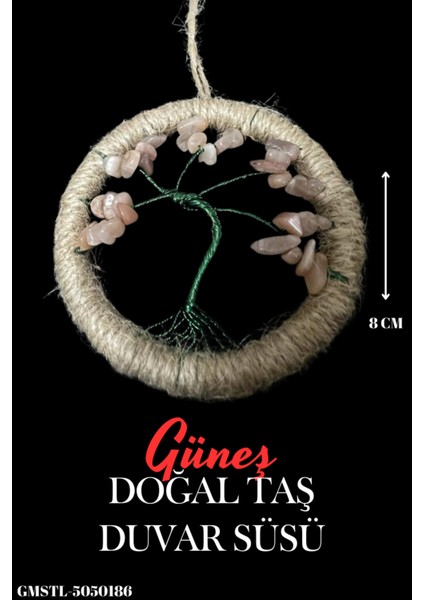 Sertifikalı Güneş Taşı Doğal Taş El Yapımı Duvar Süsü & Araba Süsü & Kapı Süsü