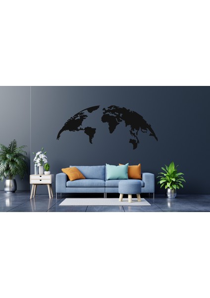 Duvar Dekorasyonu Mdf Dünya Haritası Dekor Tablo