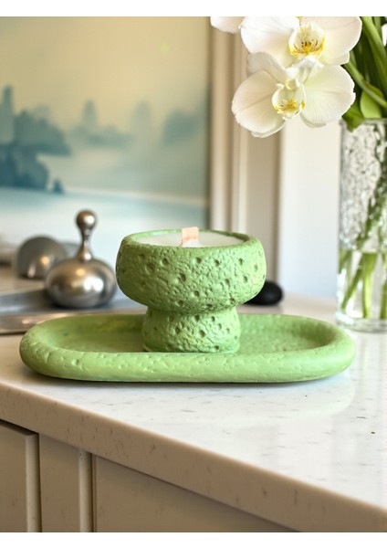 Design El Yapımı Beton Tepsi & Mum Seti – Modern Dekor Ürünü, Hediye Tütsü ve Tütsü Minderi Dahil modelleri