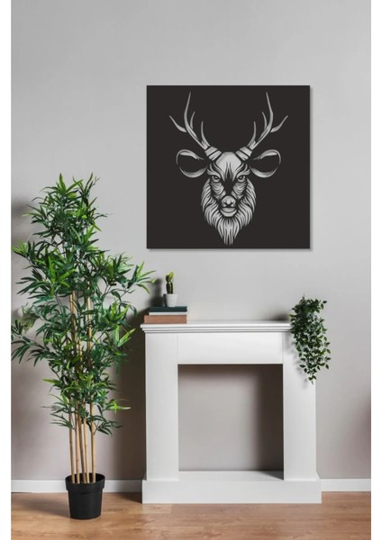 Duvar Dekorasyonu Mdf Geyik 5 45X45CM Dekor Tablo