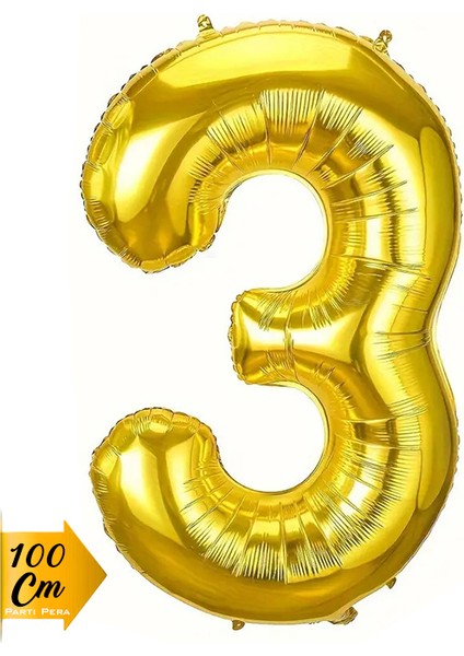 Gold Renk Rakam Folyo Balon 100 cm