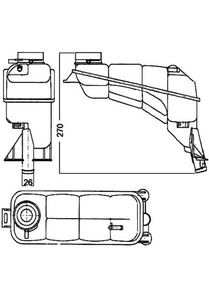 CRT117000S Radyator Yedek Su Deposu Mercedes E-Class W210 S210 A2105000549