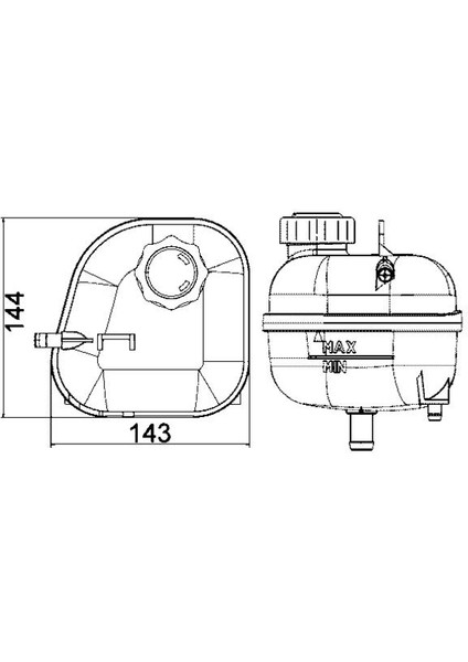 CRT85001S Radyator Yedek Su Deposu Mını R50 R52 R53 17137529273