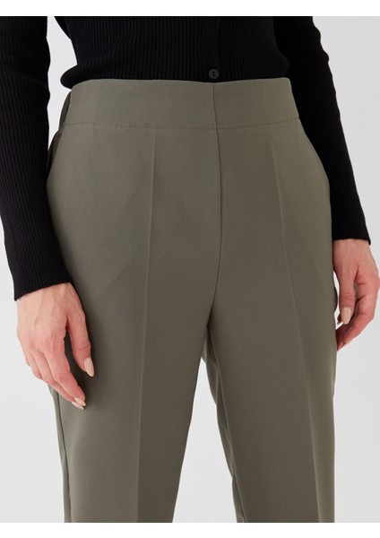 Yeni Sezon Beli Lastikli Standart Fit Kadın Pantolon fiyatları