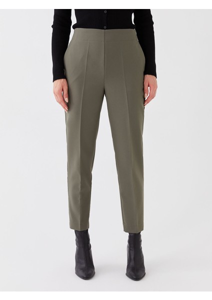 Yeni Sezon Beli Lastikli Standart Fit Kadın Pantolon modelleri