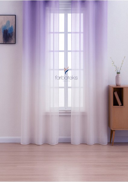 Lila Renk Renkli Tül Üstdegrade Ütü Istemeyen Kırışmaz 2 Kat Pileli Tül fiyatları