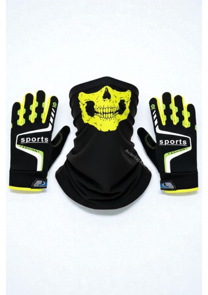 Tactical Skull 2’li Kışlık Motosiklet Eldiveni L-XL ve Balaklava Maske Seti Rüzgar Geçirez Kaymaz indirimleri