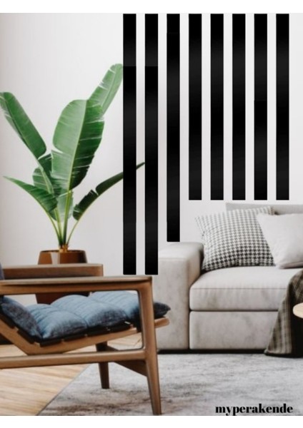 Dekorasyon Ahşap Şerit Duvar Panelleri Dekoratif Duvar Çıtası 1paket 15ADET