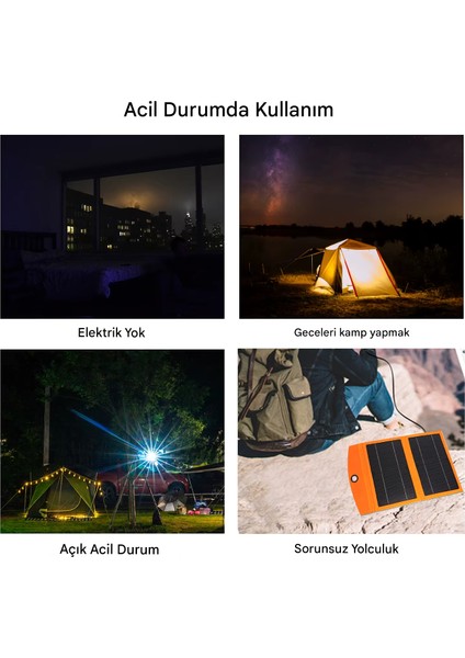 10W Katlanabilir Güneş Enerjili Powerbank – Hızlı Şarj, 10.000 Mah, Kamp ve Seyahat Için Ideal