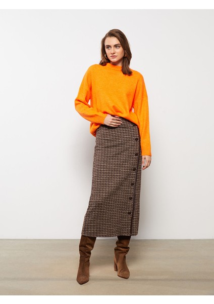 Yeni Sezon Desenli Düğme Detaylı Kadın Etek fiyatları