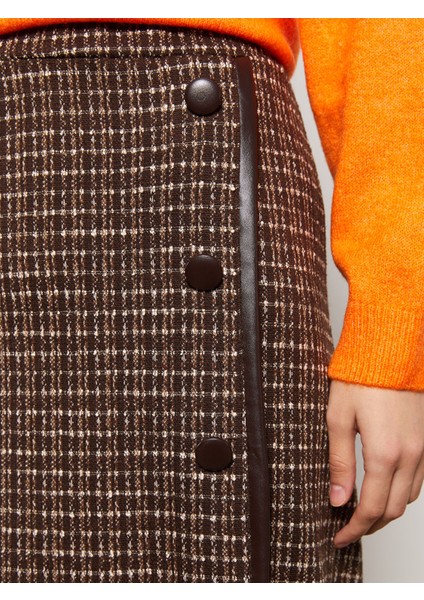 Yeni Sezon Desenli Düğme Detaylı Kadın Etek indirimleri